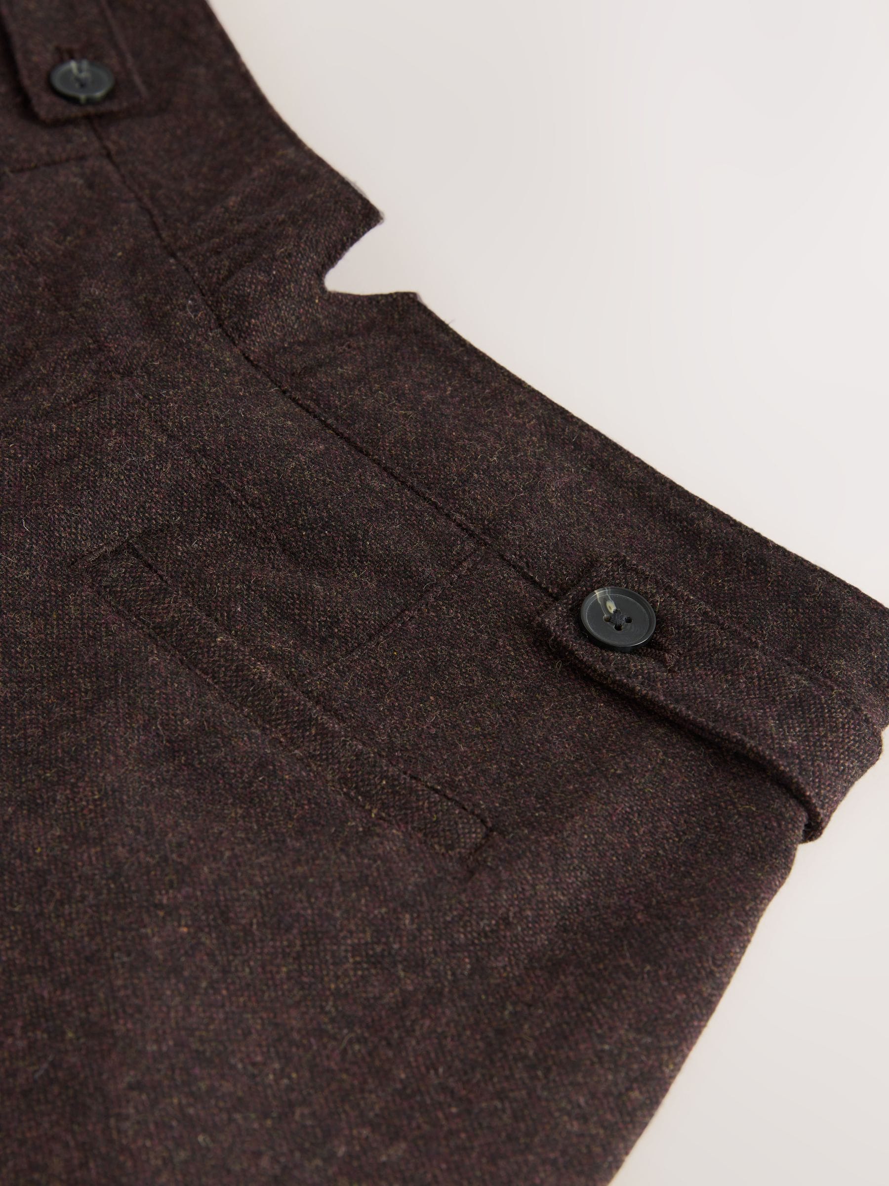 Paarsblauw - N. Premium broek met tonvormige pijpen en wol