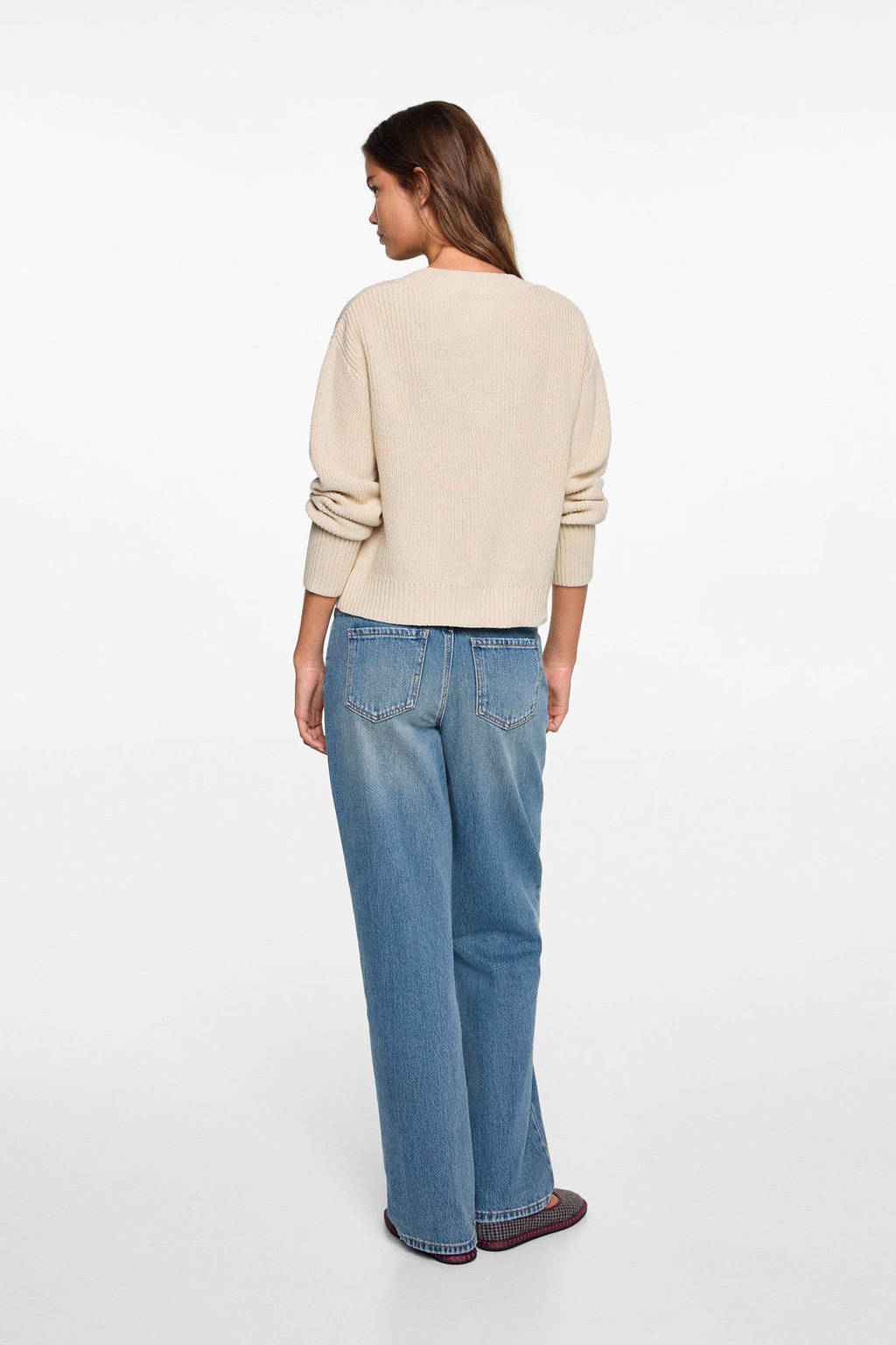 MANGO TEEN gebreide trui beige