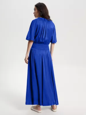 Vestido longo Tommy Hilfiger x Vacation com decote em V e modelagem evasê