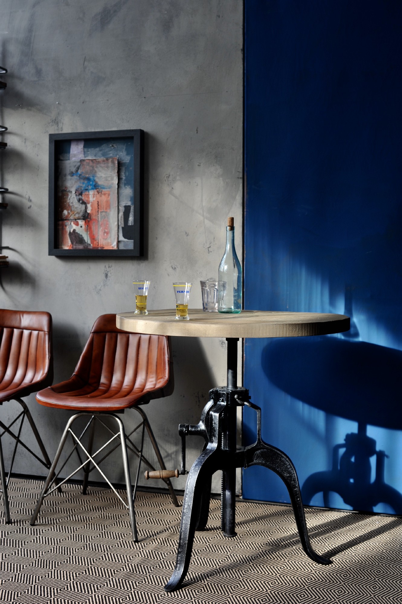Tisch 'Budfield', höhenverstellbar, Ø 75 cm, H 76 - 110 cm von fischer's lagerhaus