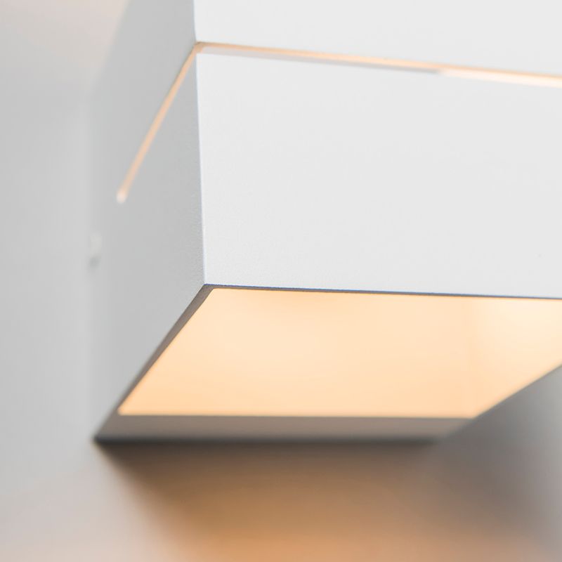 Moderne wandlamp wit 9,7 cm - Transfer Groove