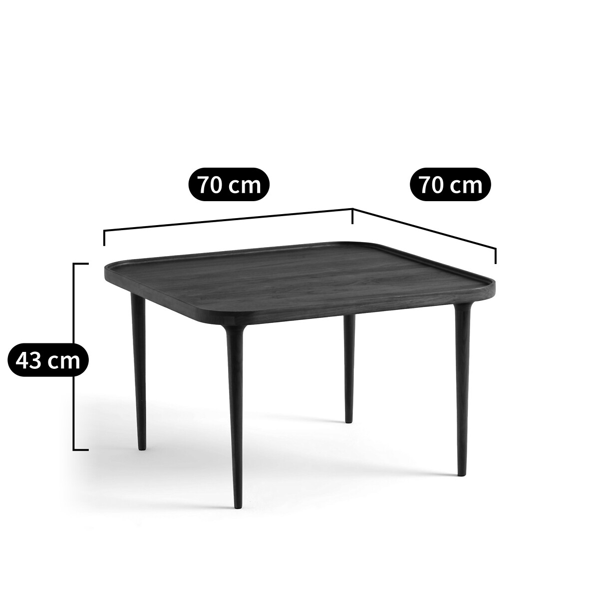 AM.PM<br>Mesa de centro em nogueira Magosia maciça, modelo grande