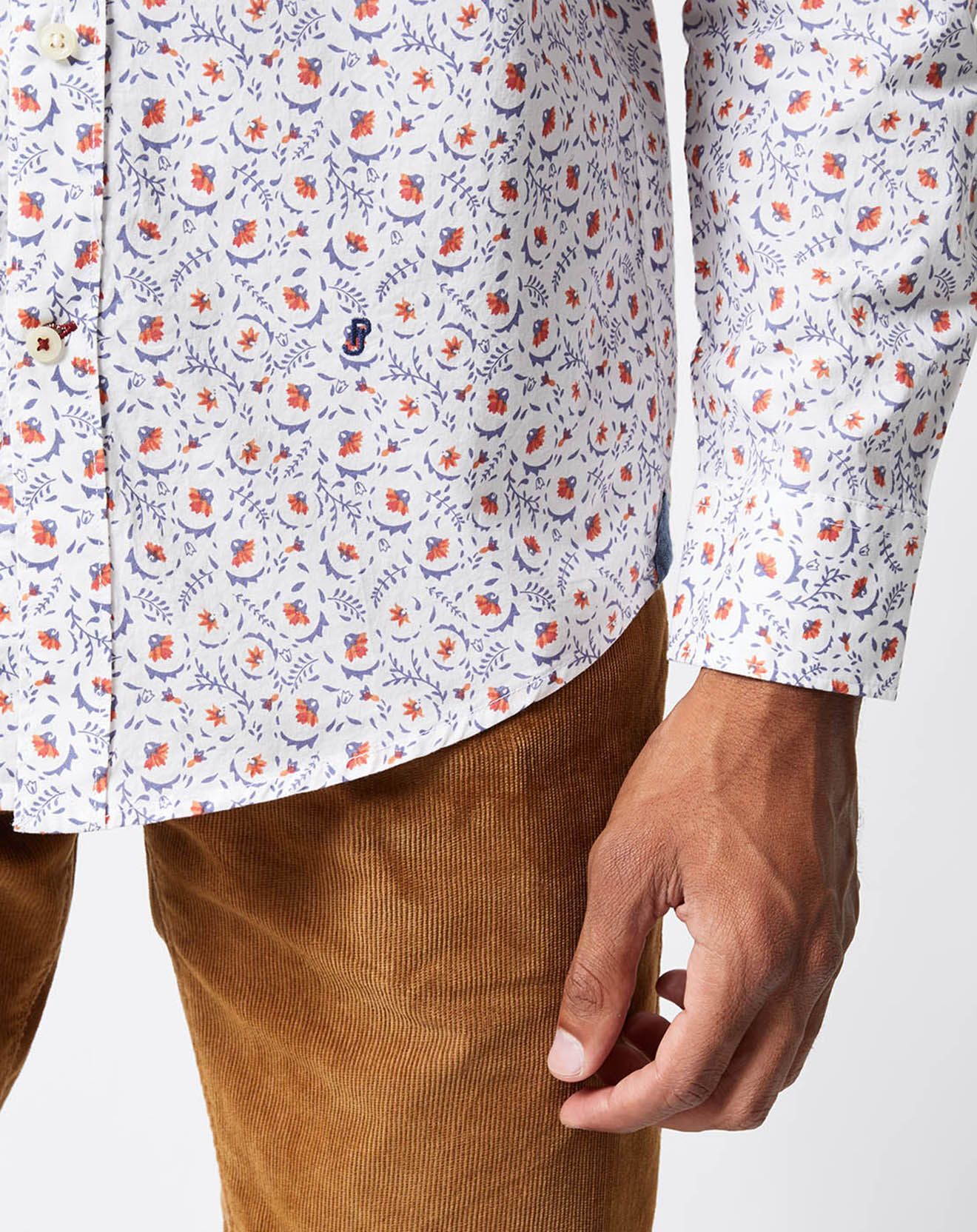 Pepe Jeans Chemise Berkeley imprimé fleurs blanche