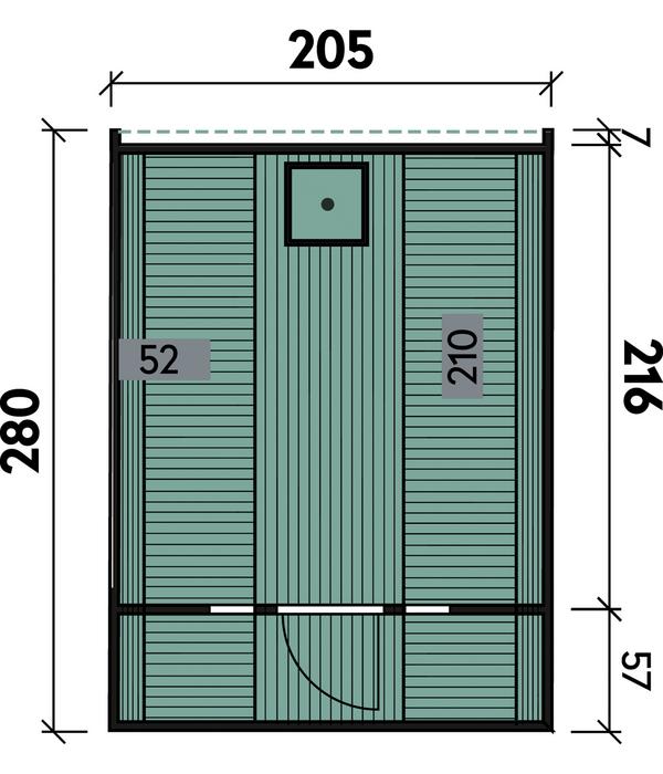 Wolff Finnhaus Saunafass Basic 280 Bausatz,