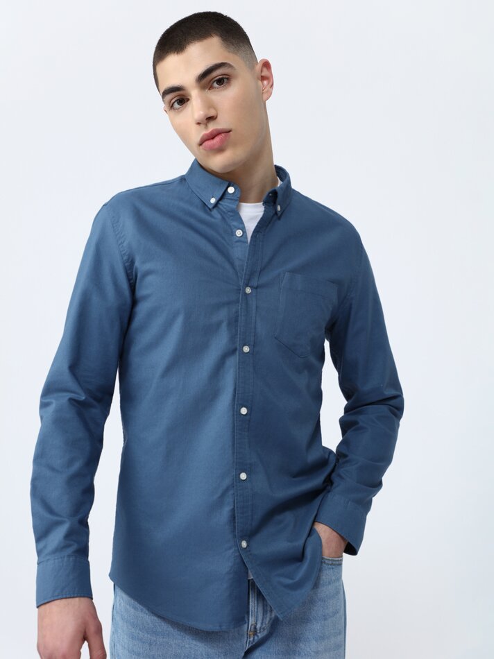 Camisa Oxford - Azul Comissária de Bordo