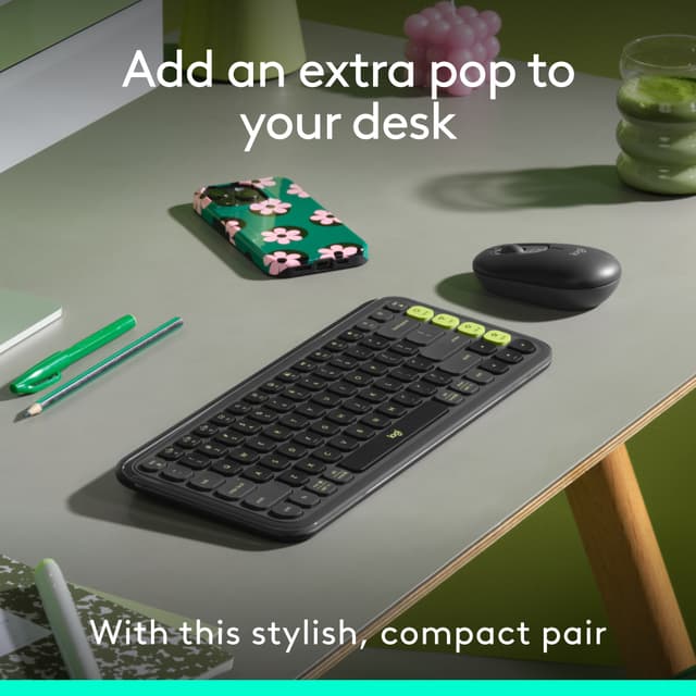 Logitech POP Icon tastatur og mus (grafit)