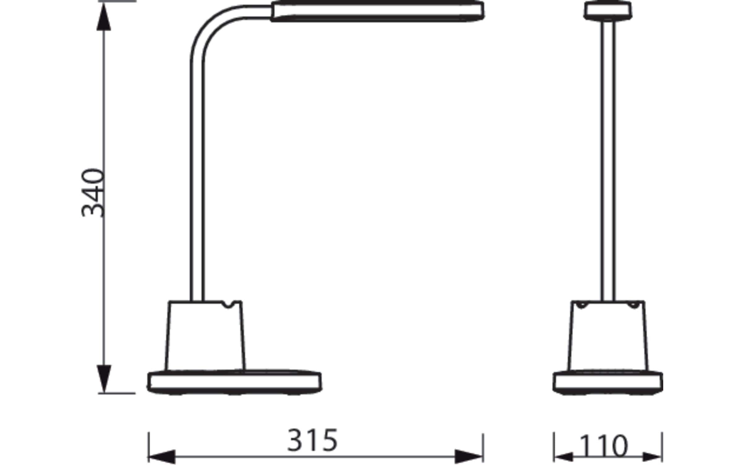 Bucket Tischleuchte weiss 200 lmLED-Schreibtischleuchte
