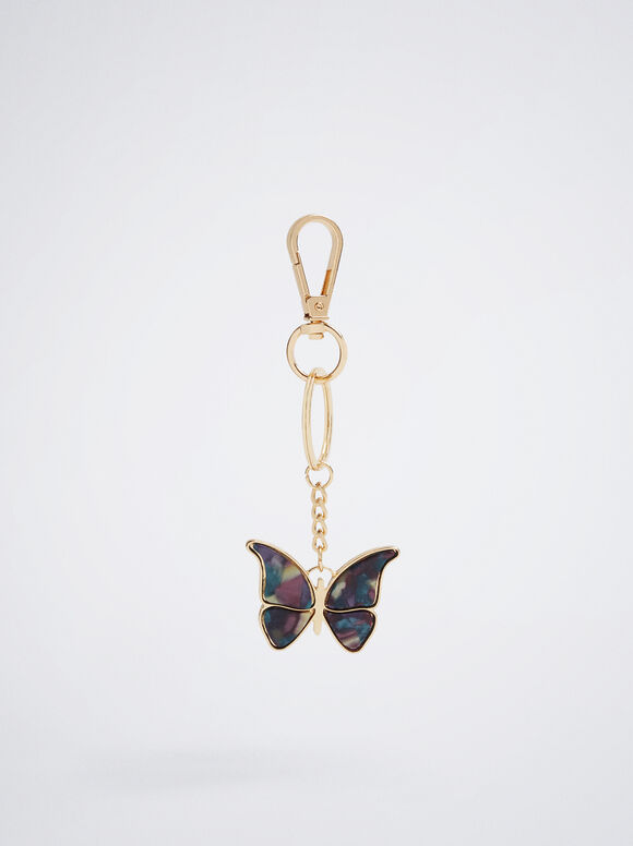 Chaveiro de borboleta - Multicolorido