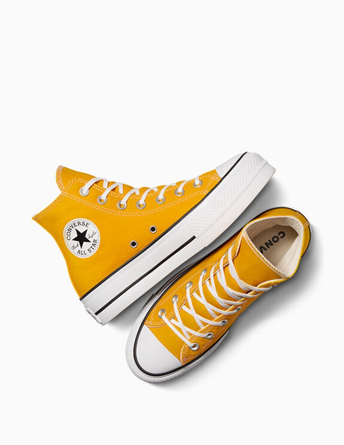 converse Sneakers Montantes Femme Ctas Lift Hi Toile Jaune