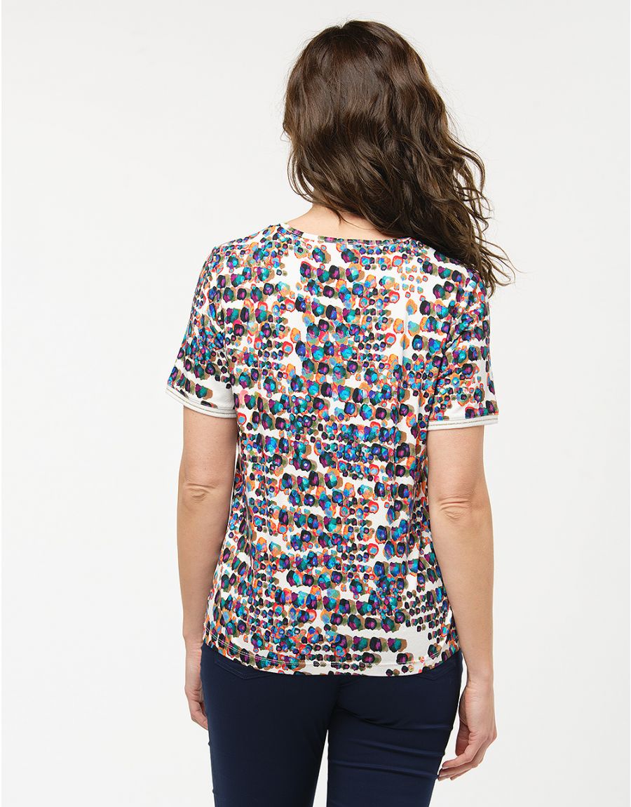 Top imprimé multicolore
