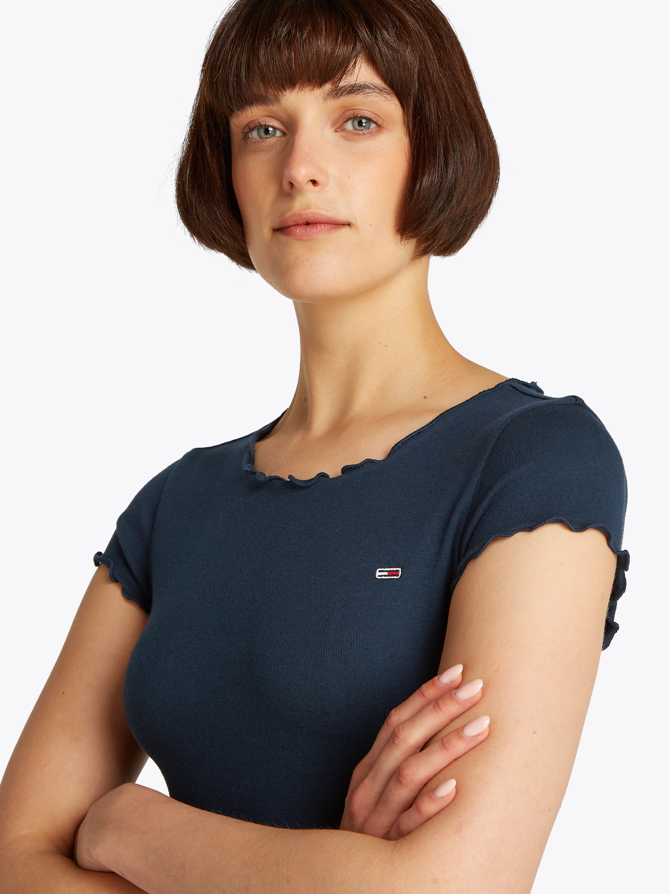 Tommy Jeans Curve Skaterkleid »TJW BABYLOCK F&F DRESS EXT« in Grossen Grössen, Fit & Flare Form