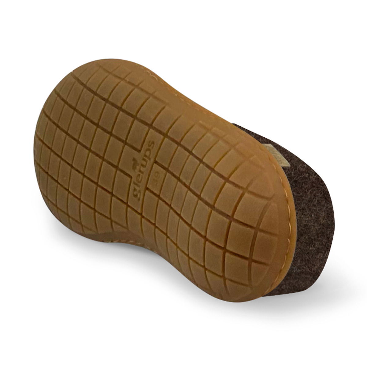 Glerups Tøffel med gummisål (Nature Brown)