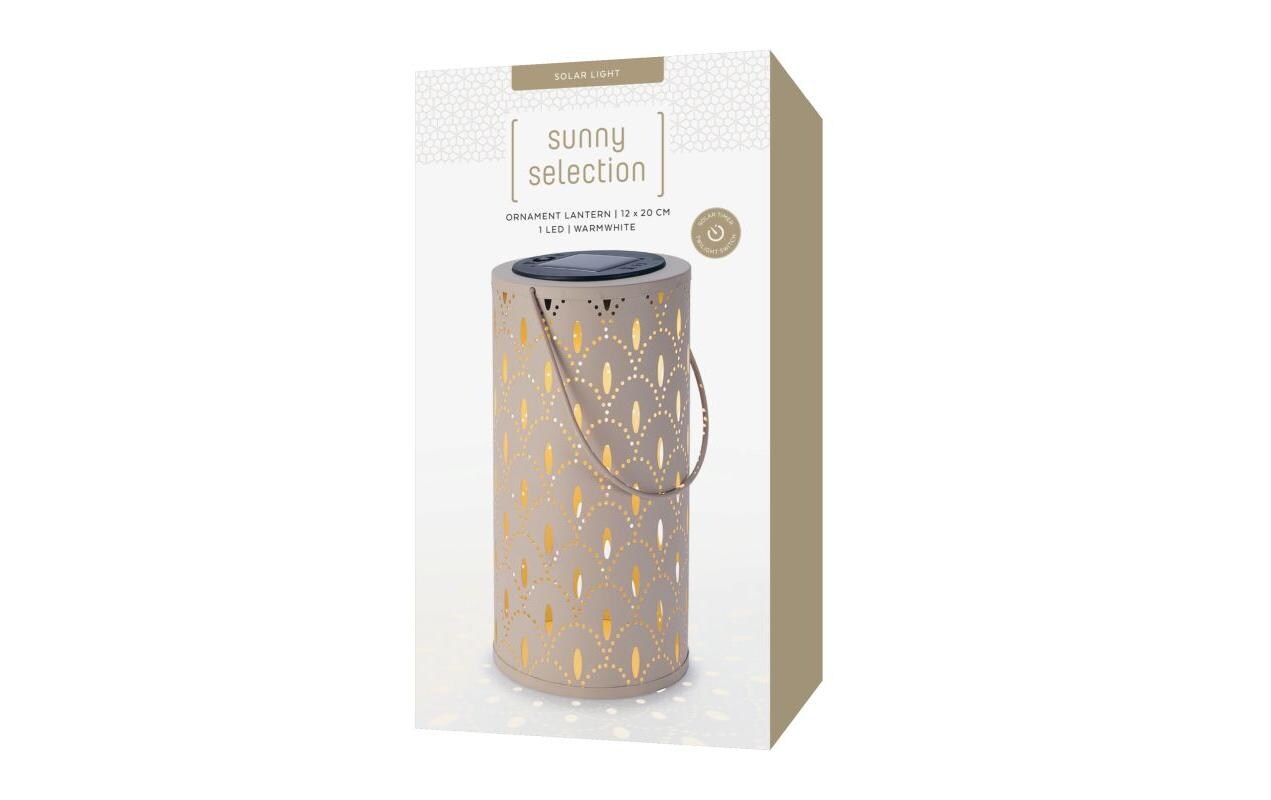 Solar Ornament Lantern BeigeDekorative Solarleuchte