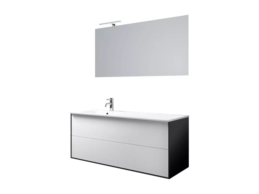 Ensemble de salle de bain vasque SX 4 pièces IGEA blanc mat