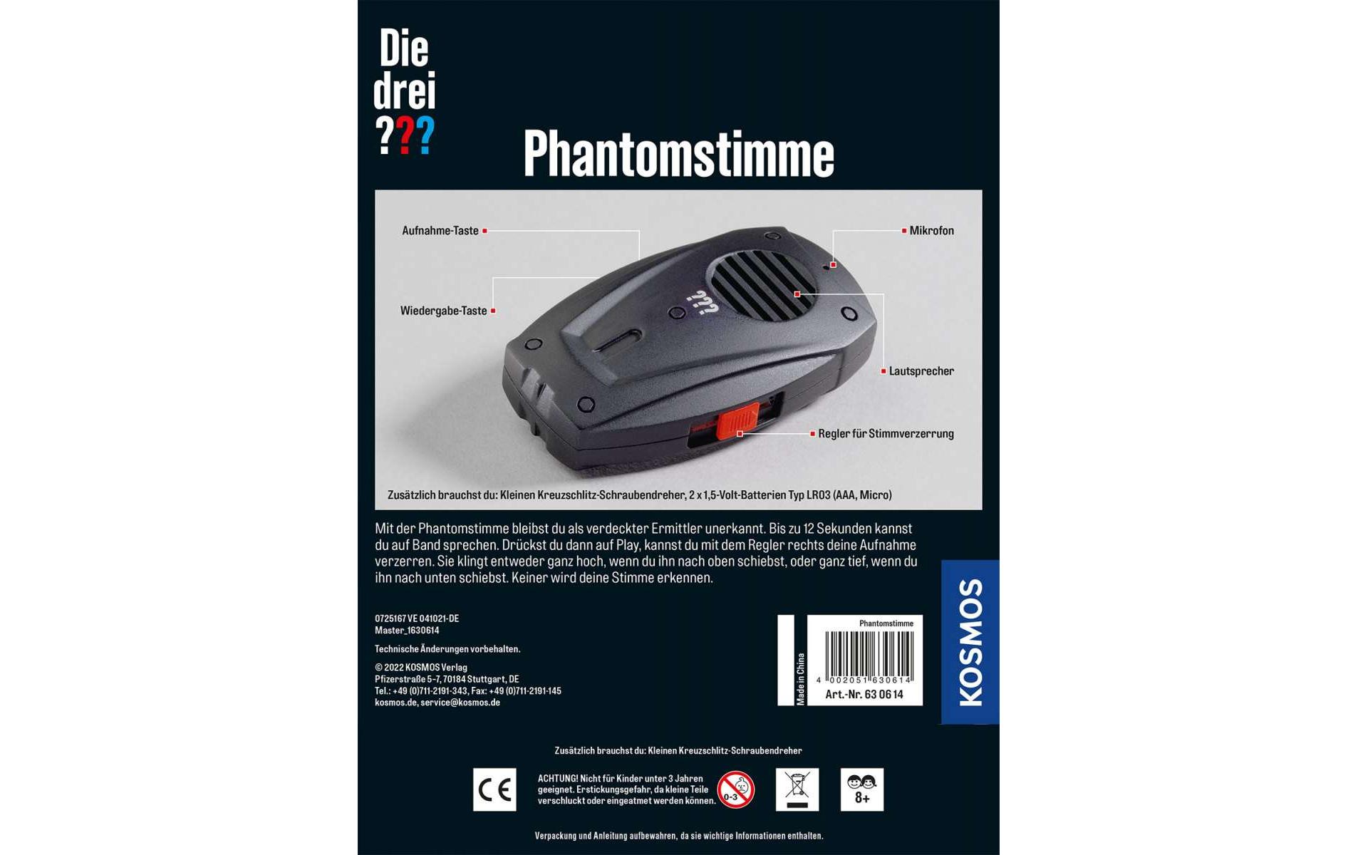 Detektivausrüstung Die drei??? PhantomstimmeStimmenverzerrer für spannende Detektiv-Rollenspiele