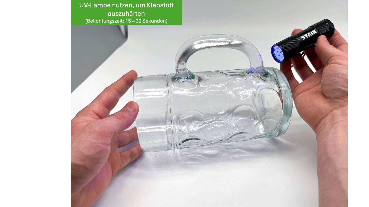 Acrybond UV-lijm: Glaslijm met lage viscositeit | Glas-metaallijm | Geen lamp nodig | Gemaakt in Duitsland | 16 g