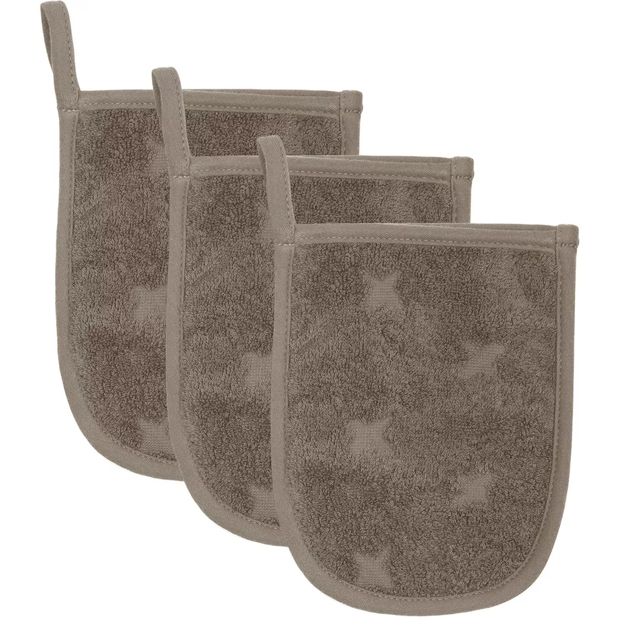 Müsli Waschhandschuh 3er-Pack Cashew