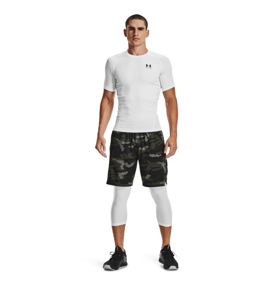 Camiseta de manga curta Under Armour HeatGear Armour, branca