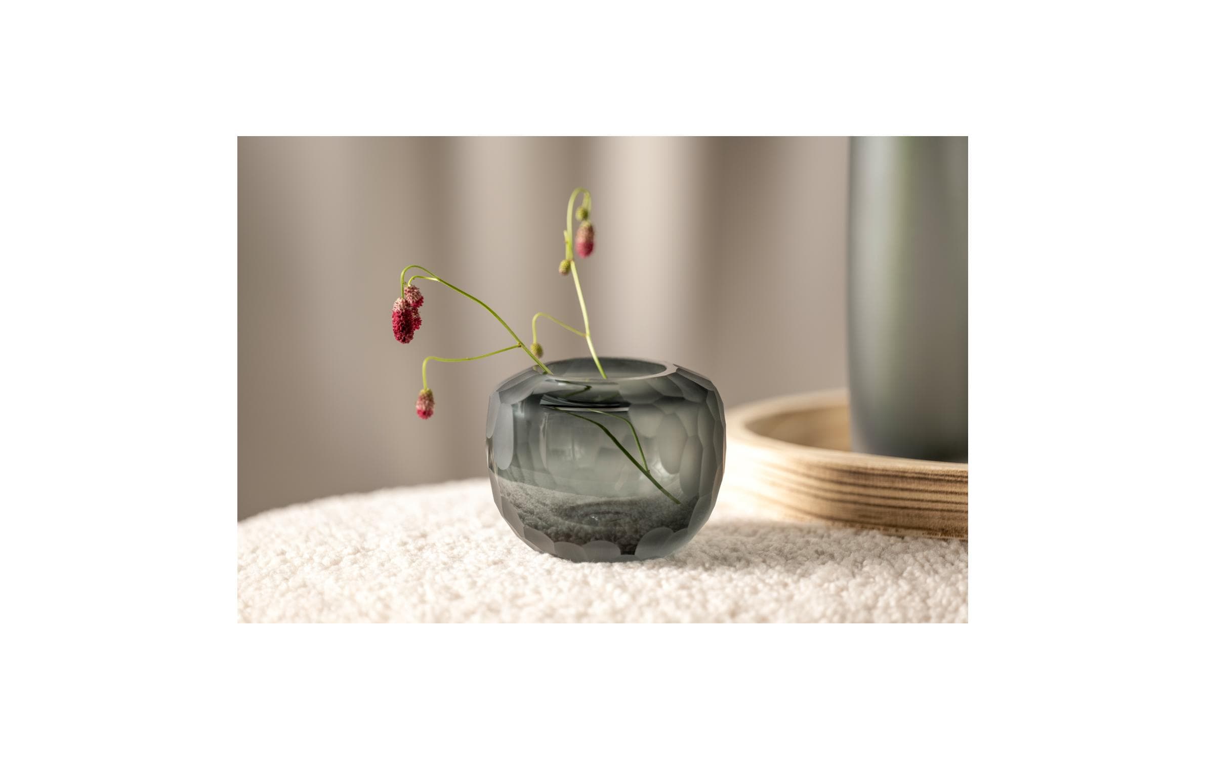 Vase Bellagio 10 cm, AnthrazitHandgemachte Blumenvase