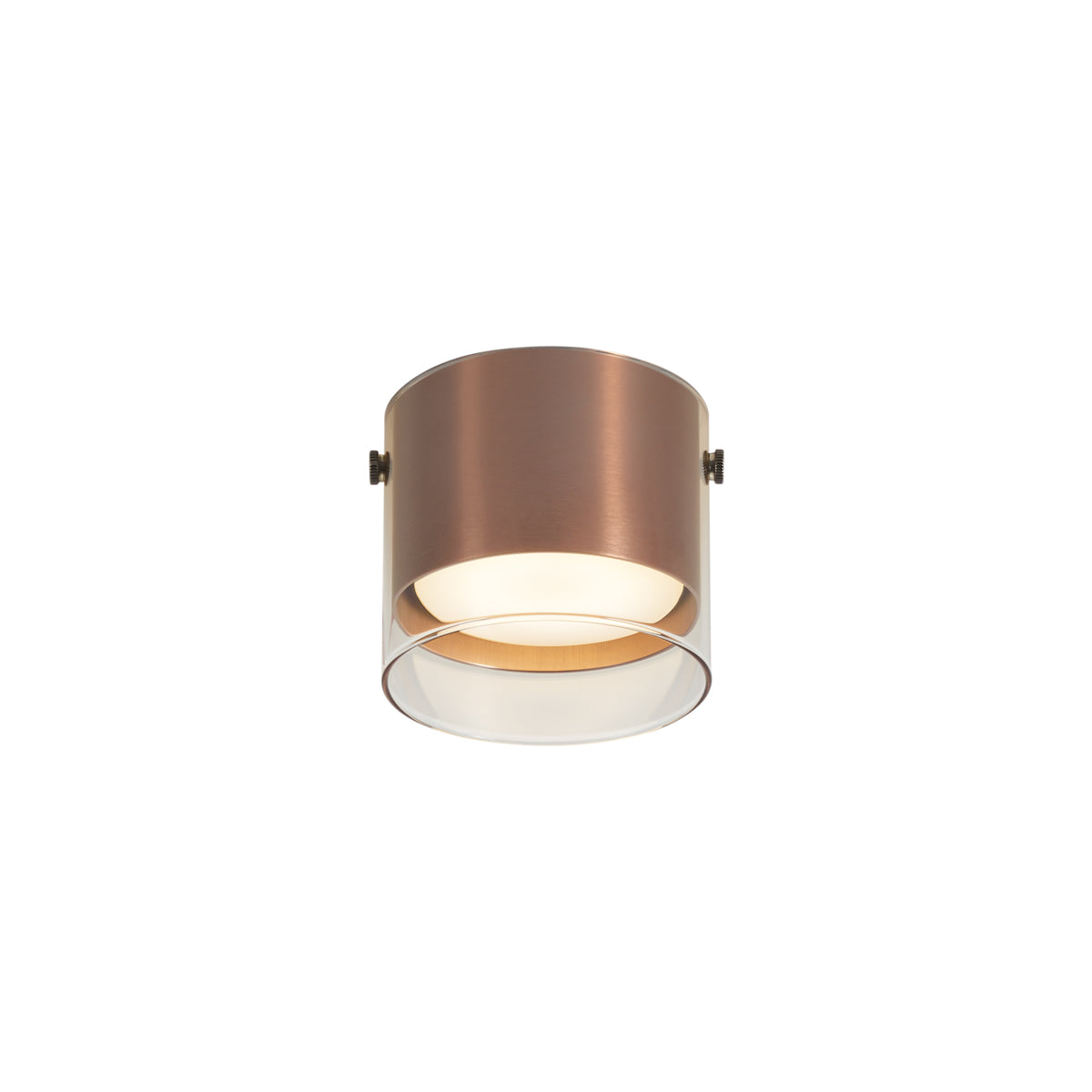 QAZQA Moderne opbouwspot donker brons met glas - Drain
