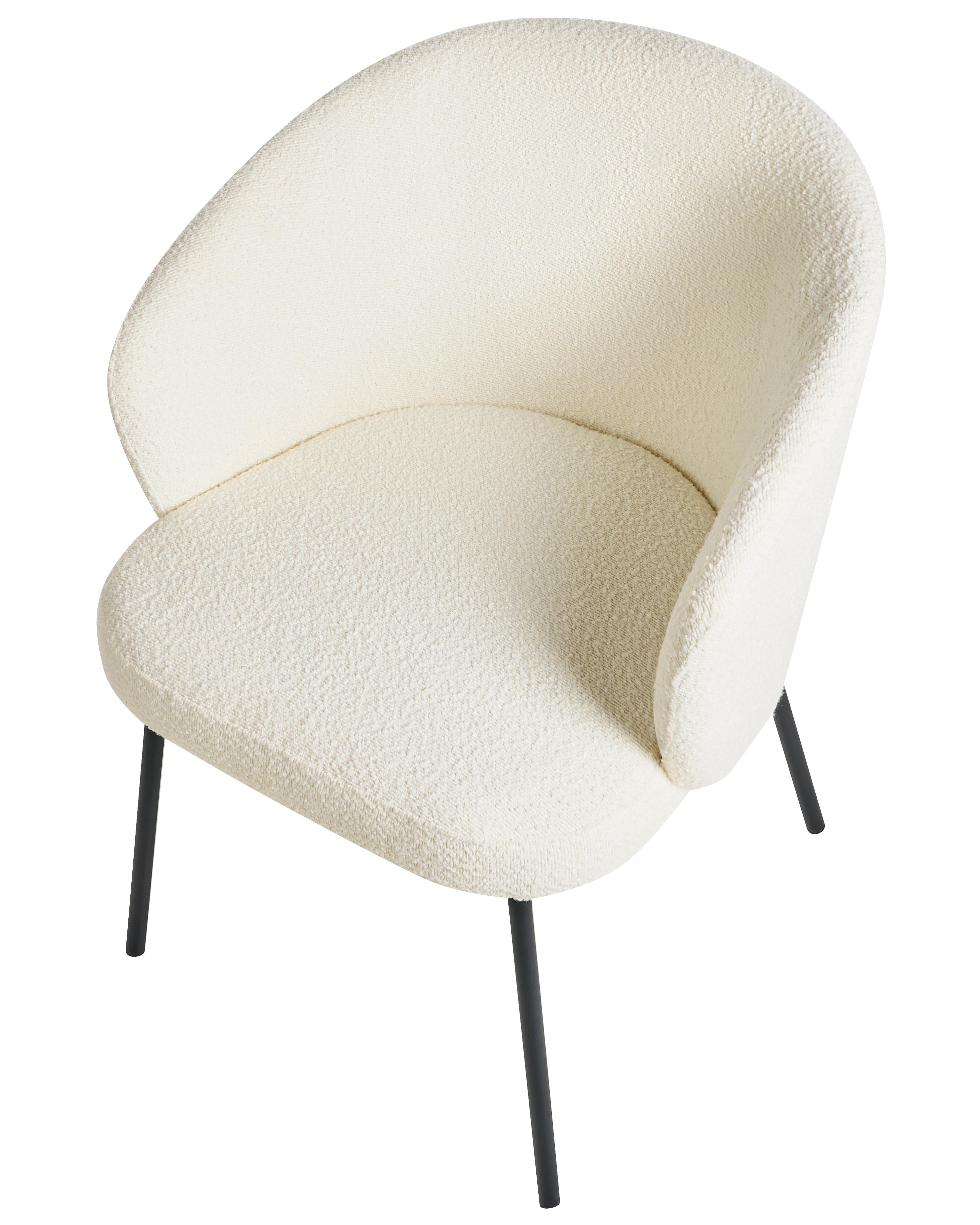 Set van 2 eetkamerstoelen LUDDEN Bouclé Lichtbeige
