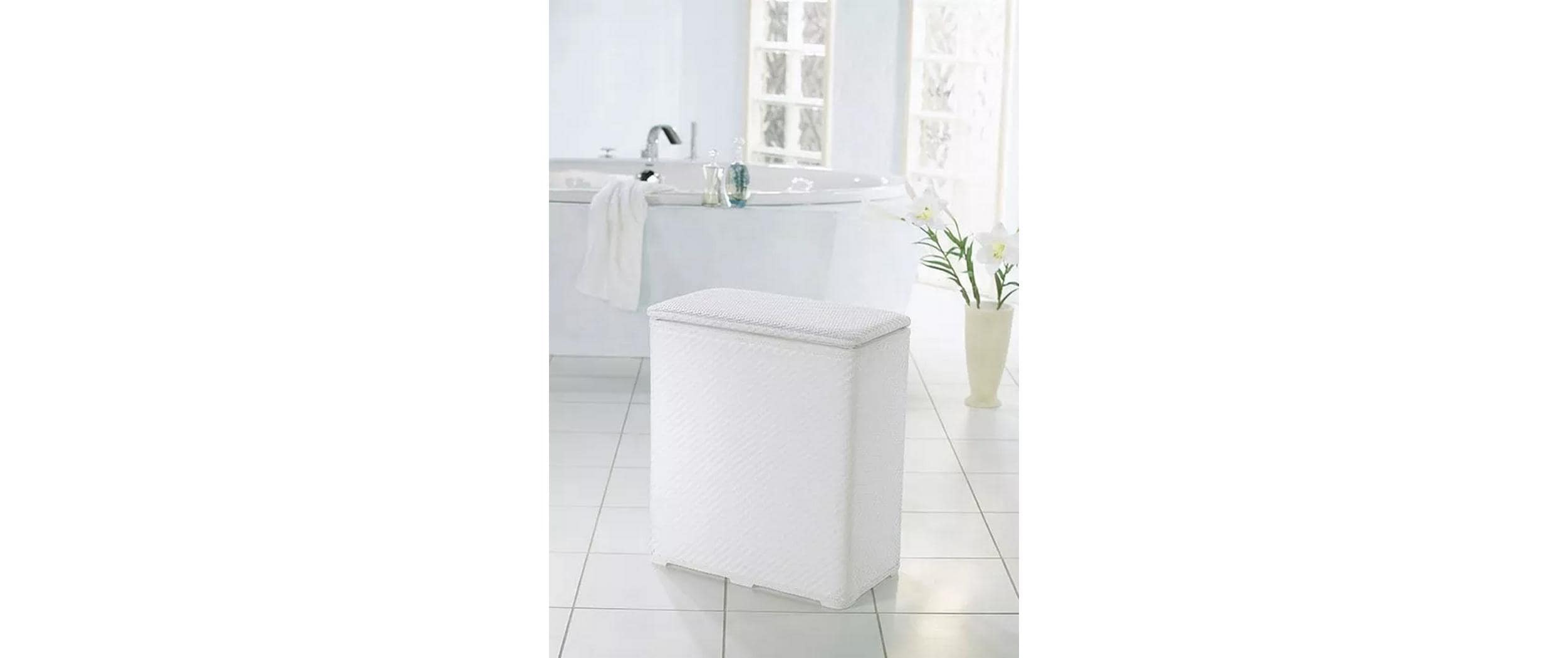 Wäschekorb Boy 68 l, WeissWäschesammler