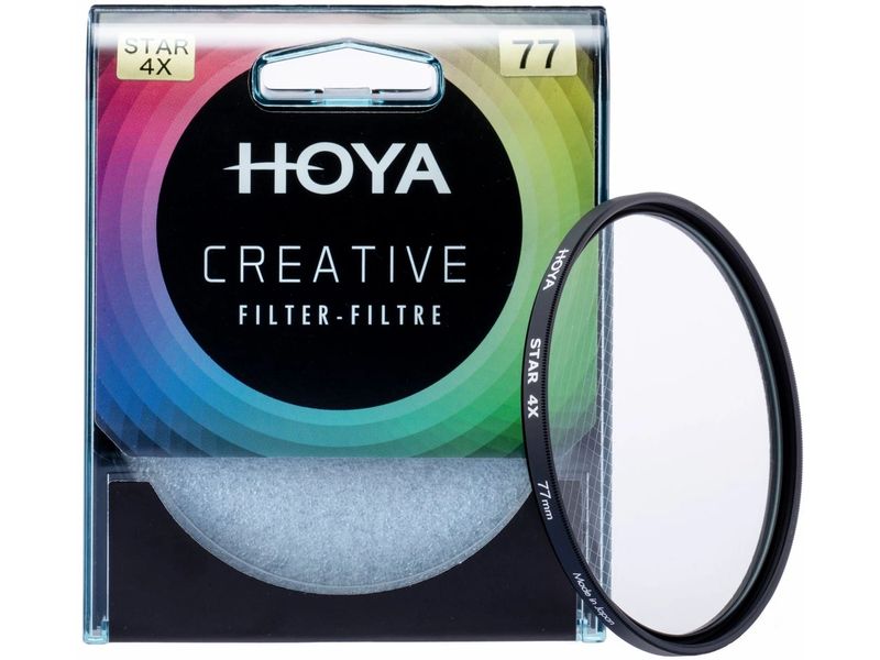 Hoya Objektivfilter Star 4X – 77 mm Filter zur Erzeugung eines 4-Kreuz-Streulichteffekts