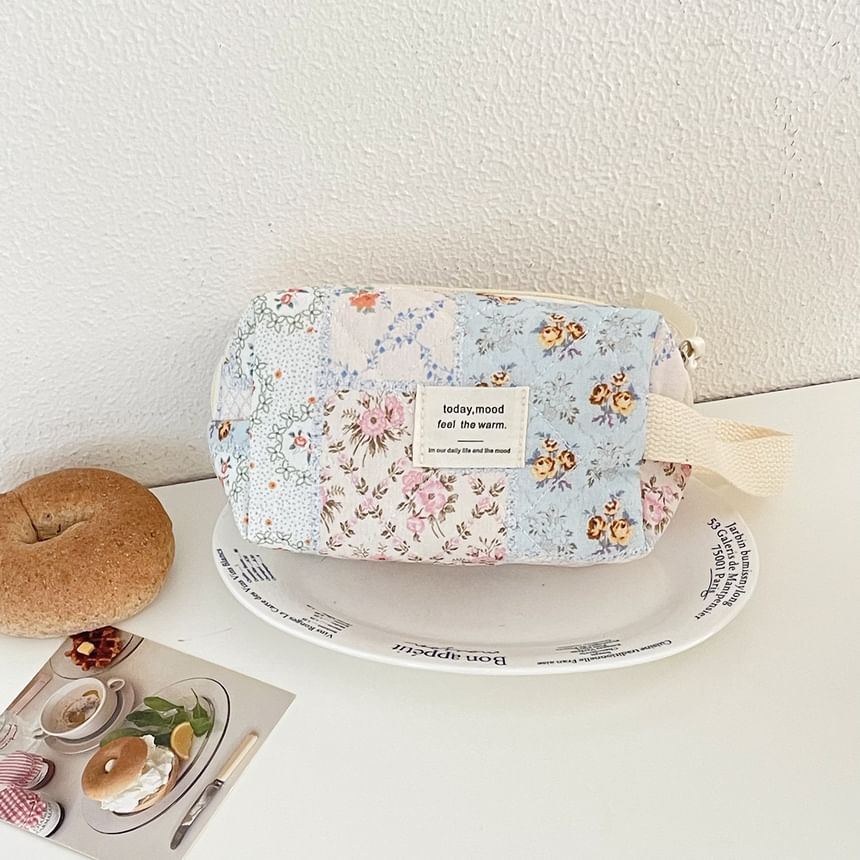 ZenlyHabit - Make-uptas/clutch met letters en bloemenprint (diverse ontwerpen)