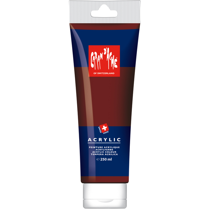 Caran d'Ache Acrylfarbe, 250 ml, siena gebrannt, 1 Stück