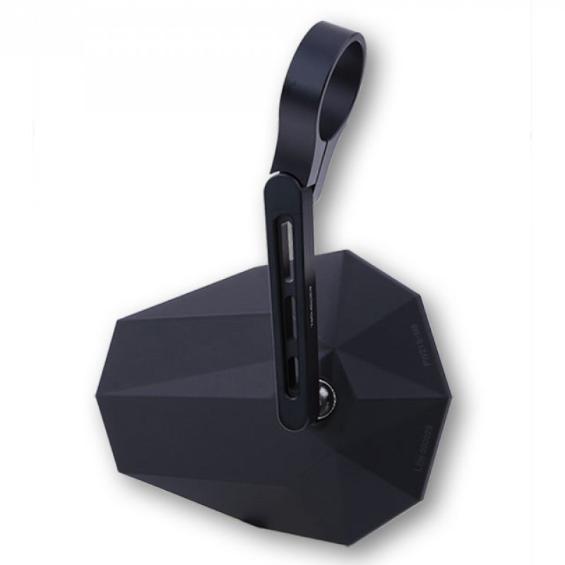 Highsider - Rétroviseur Stealth-X5 Réversible - Fixation guidon Noir