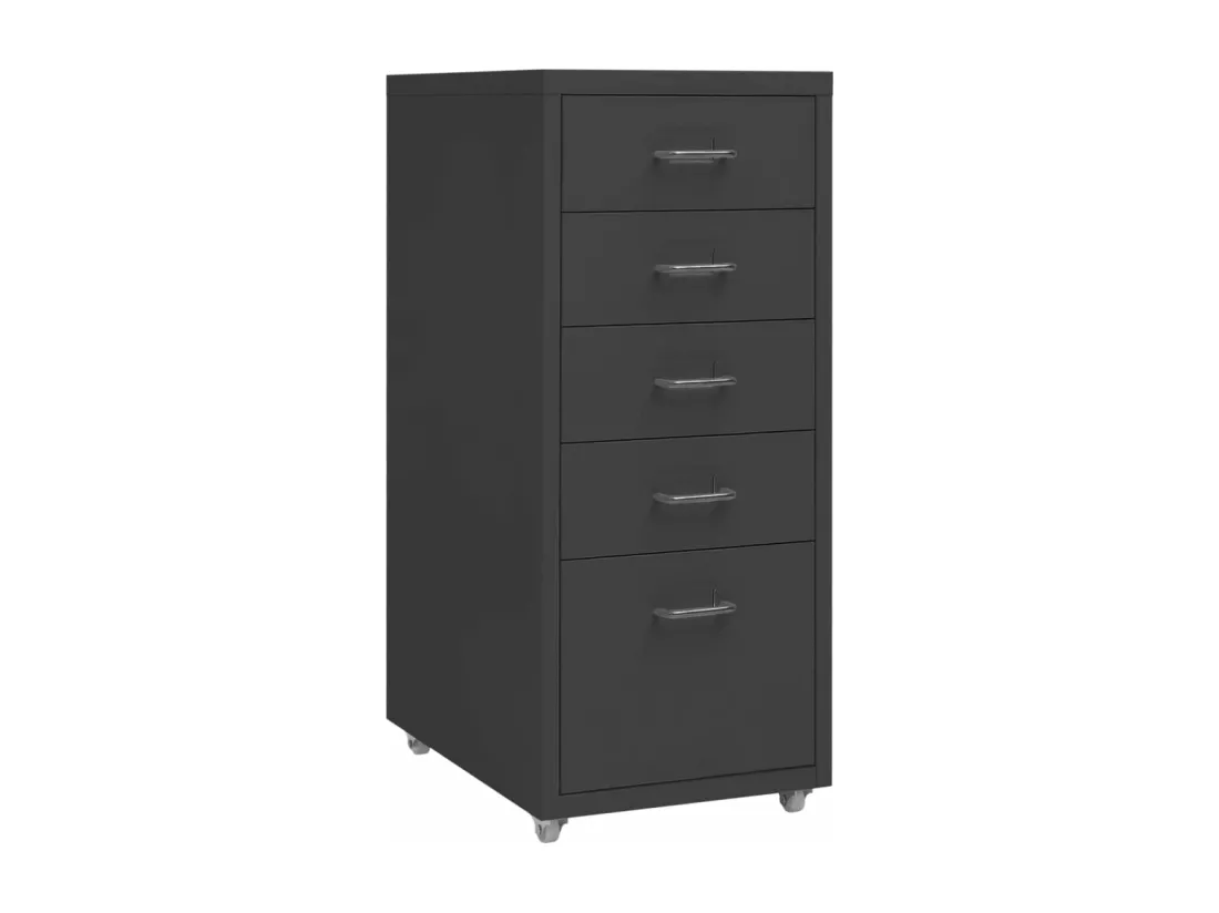 Classeur mobile Anthracite 28x41x69 cm Métal