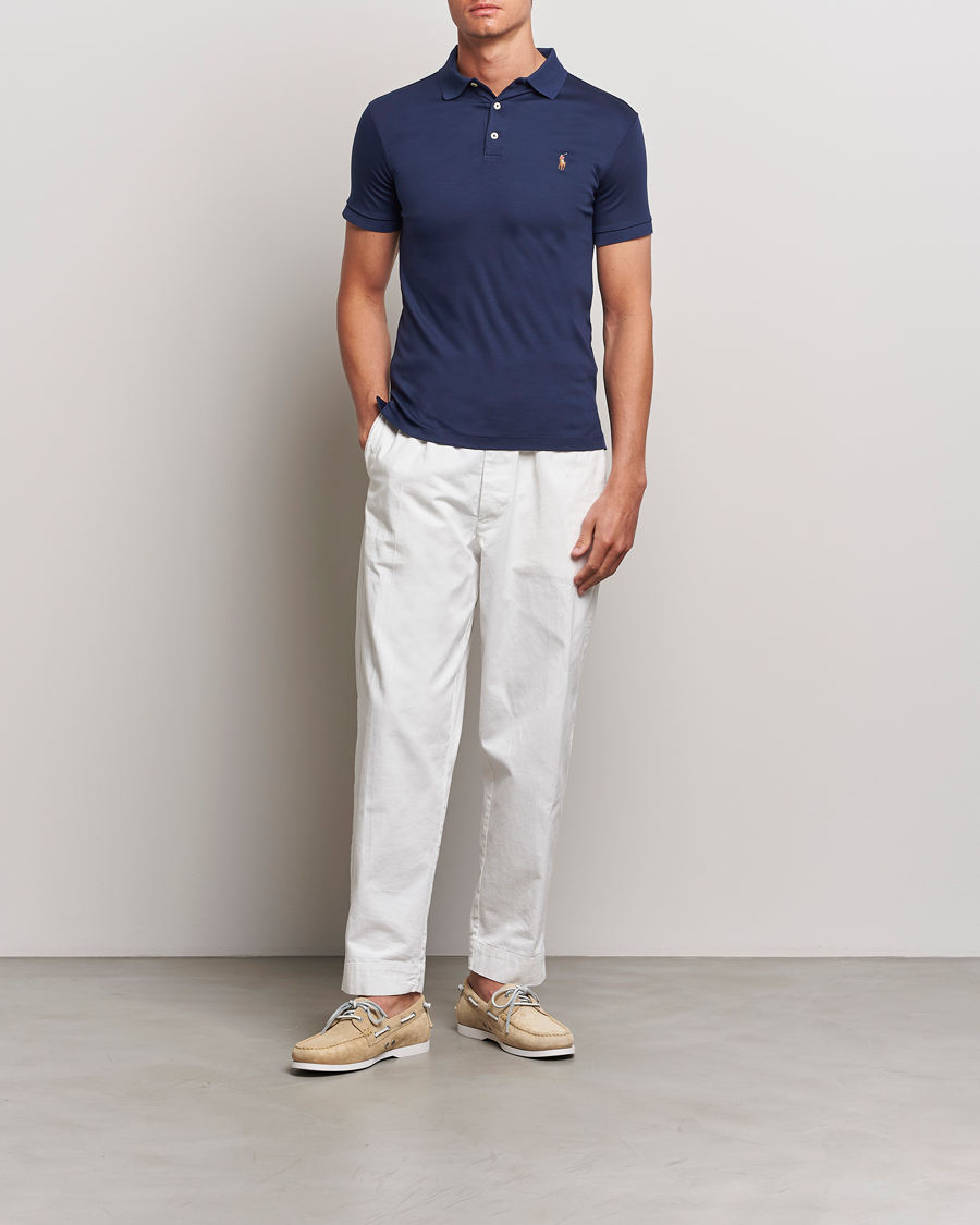 Slim Fit Pima Cotton Polo Refined Navy