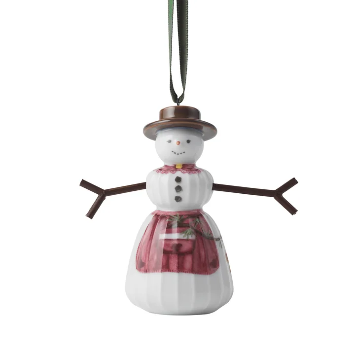 Kähler Design - Hammershøi Christmas 2024, Schneefrau, H 9 cm, weiss (hängend)