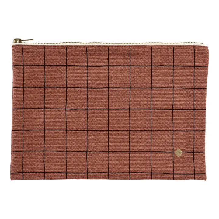 La cerise sur le gâteau Pochette Oscar en coton bio | Rhubarbe