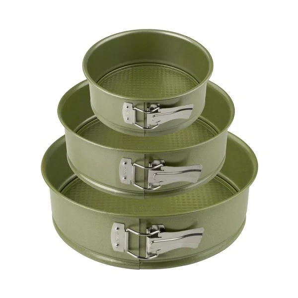 Set de 3 moules à manqué à charnière 20 cm 24 cm et 26 cm Green Vision