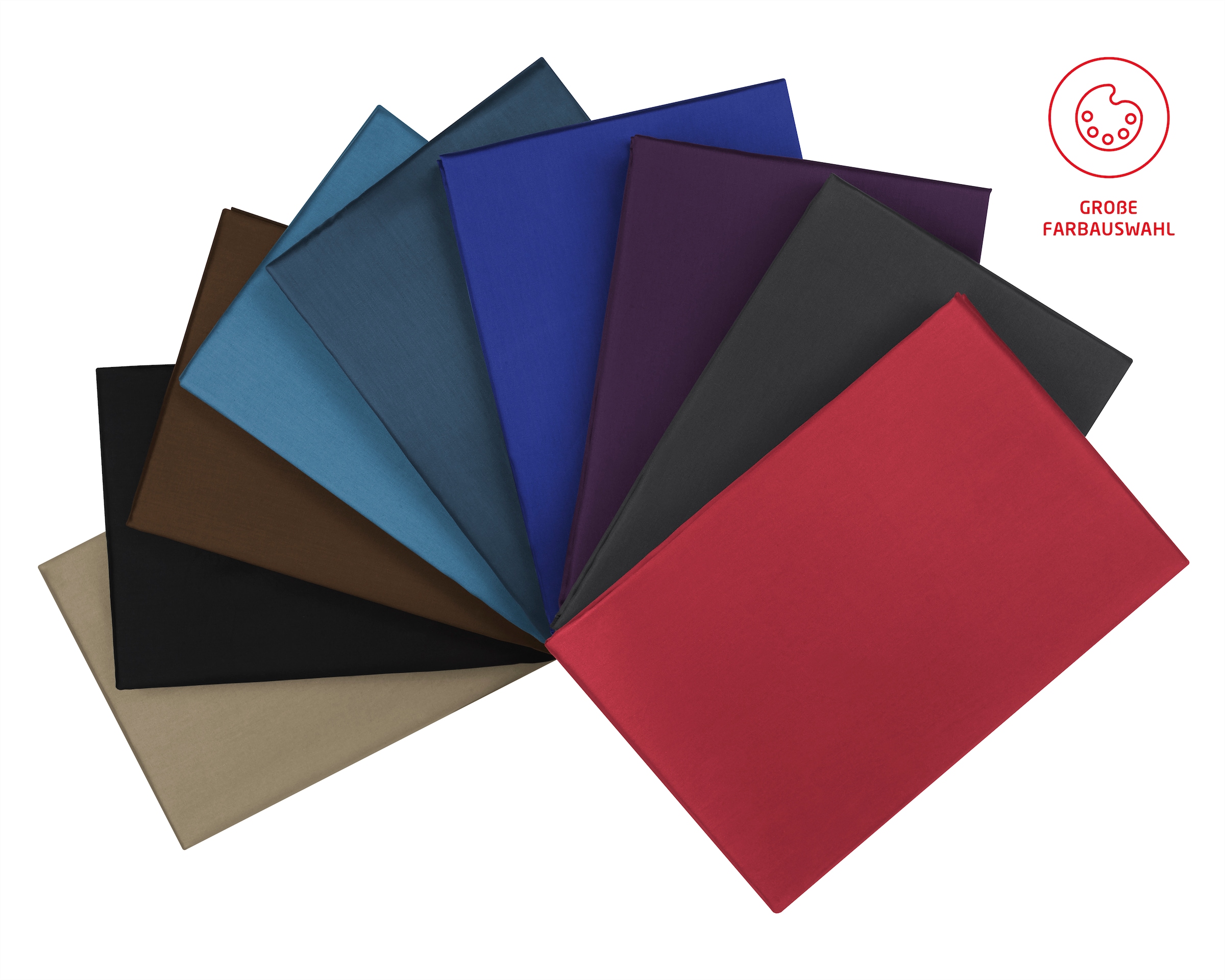 fleuresse Bettwäsche »Colours in 135x200, 155x220 oder 200x200 cm« 2 Stk. tlg. Bettwäsche aus 100% Baumwolle, uni, mit Reissverschluss