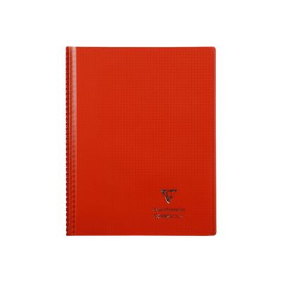 Clairefontaine Koverbook - Cahier à spirale polypro 24 x 32 cm - 160 pages - petits carreaux (5x5 mm) - disponible dans différentes couleurs