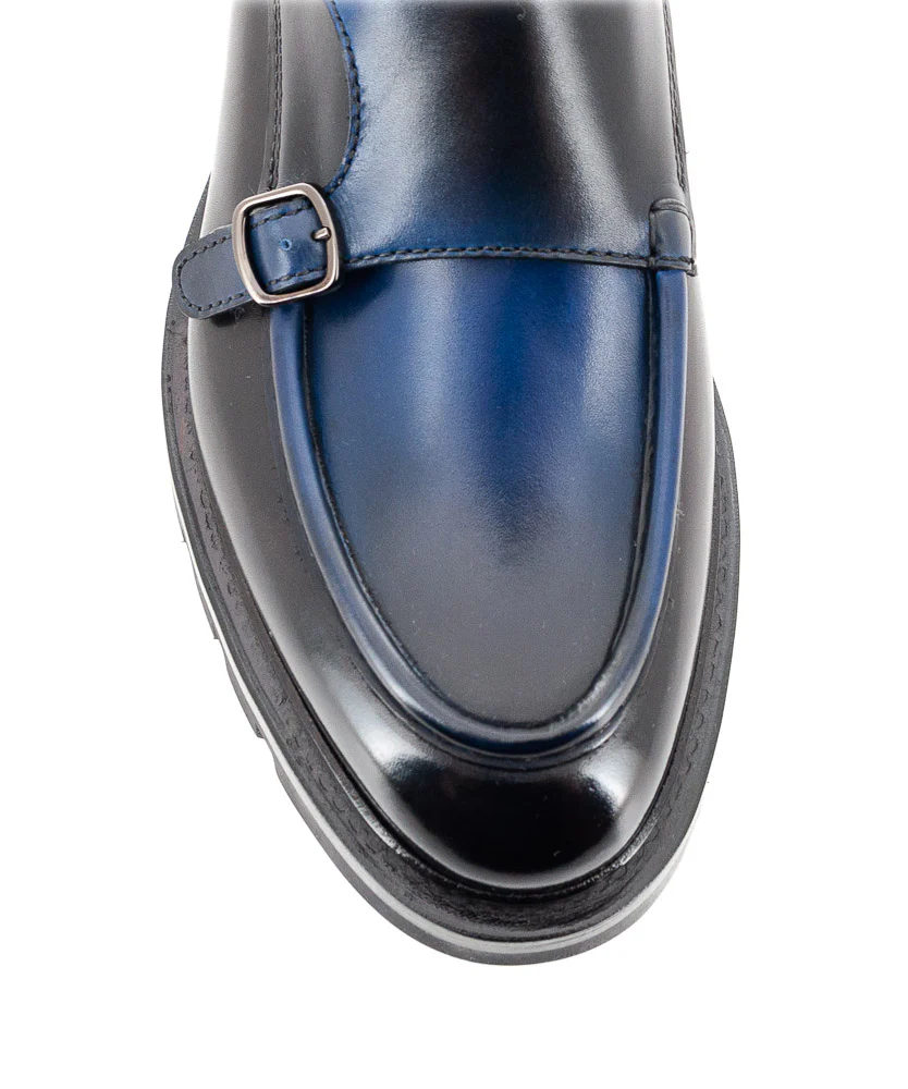SANTONI - COLIN 17753 BZN BLEU/NOIR