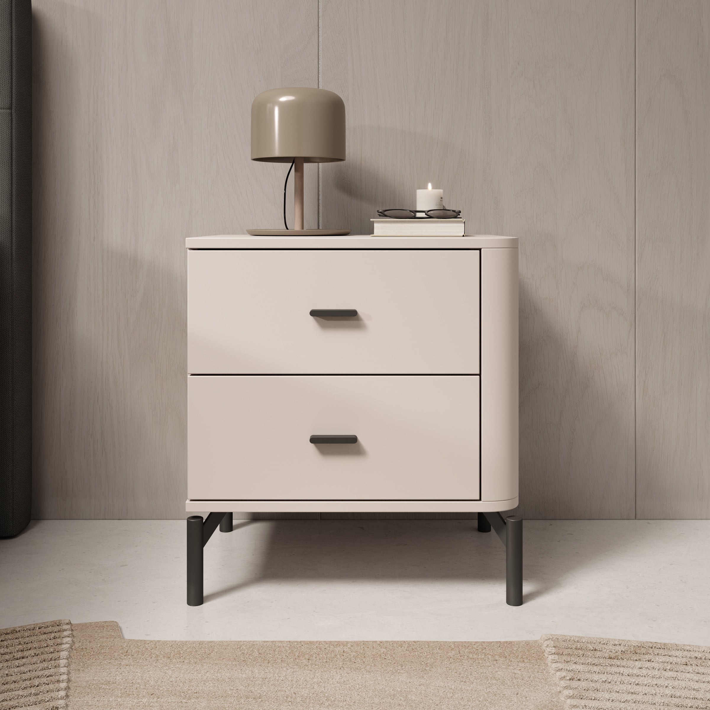 Sorello - Nachtkastje - Beige - 52x40x56 cm
