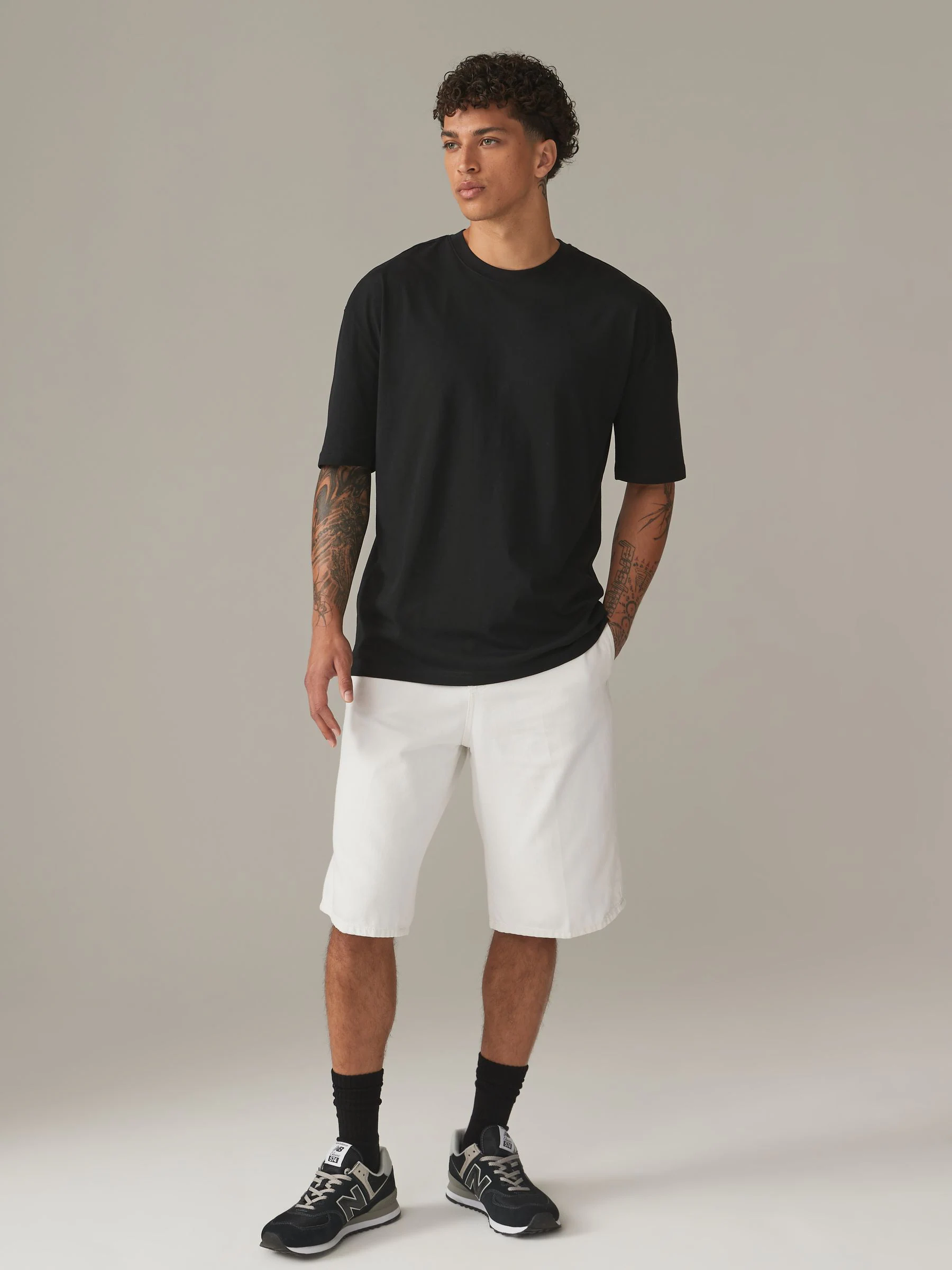 Zwart - Essential Cotton T-Shirts Relaxed Fit 5 Pack