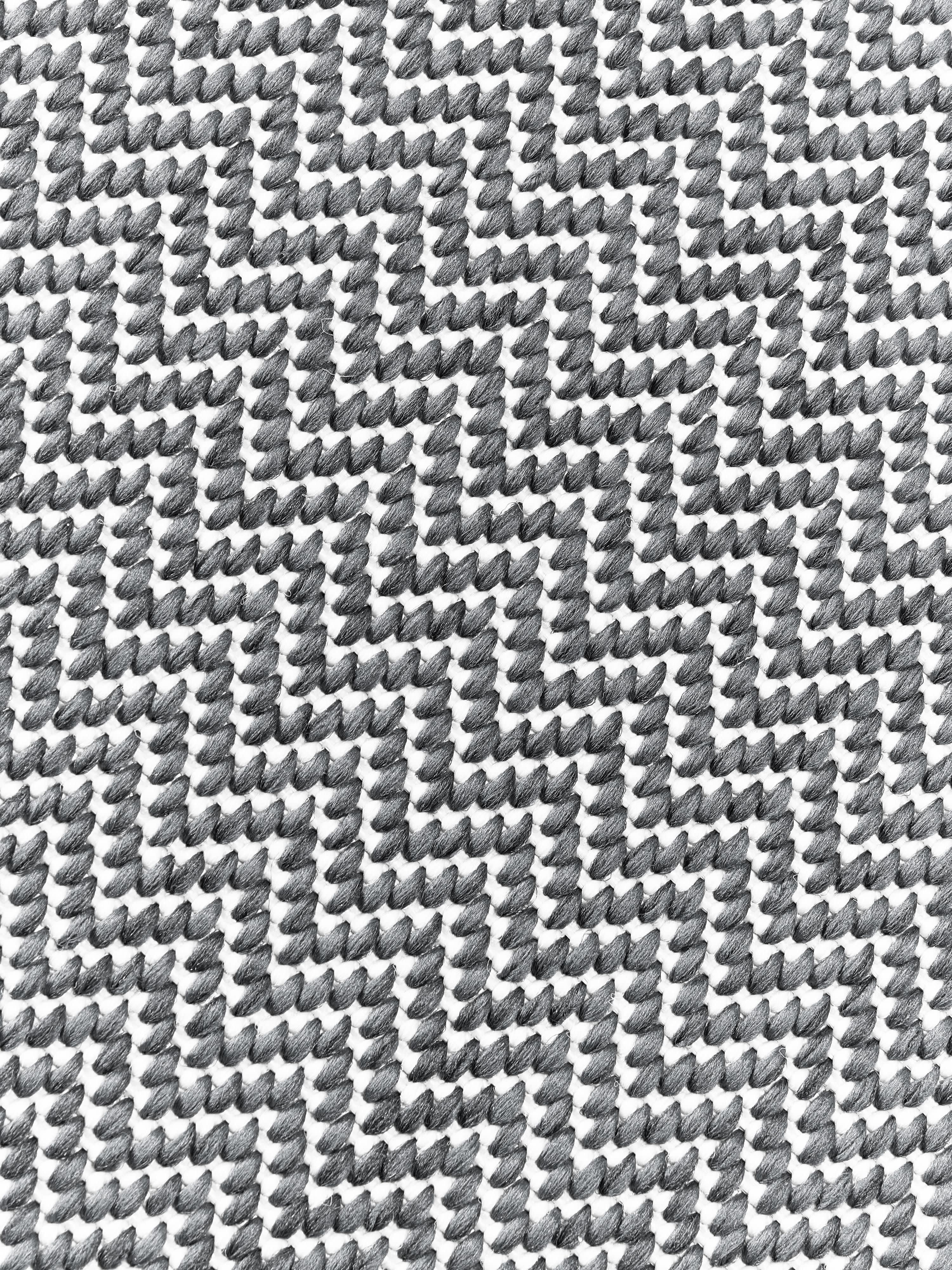 Indoor & outdoor dubbelzijdig vloerkleed Cort met zigzag patroon