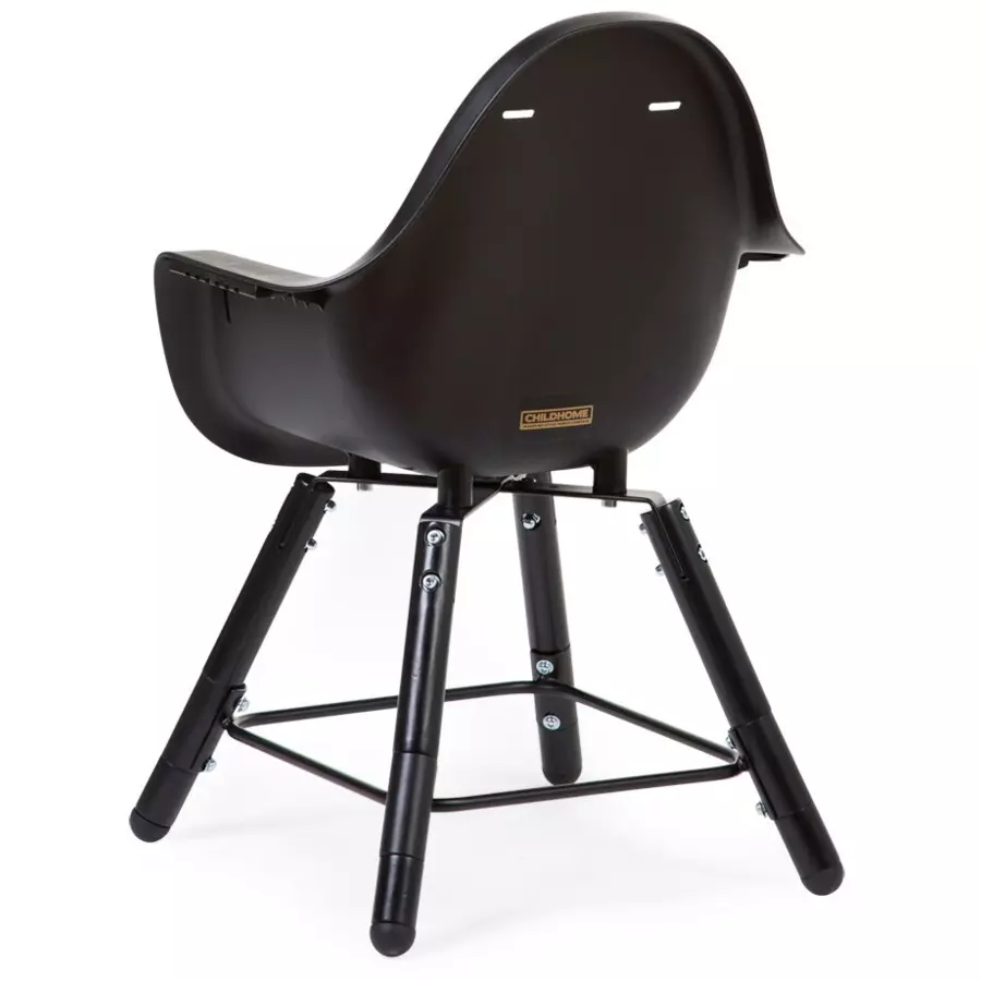 CHILDHOME Hochstuhl Evolu 2 schwarz schwarz 2 in 1 + Ring