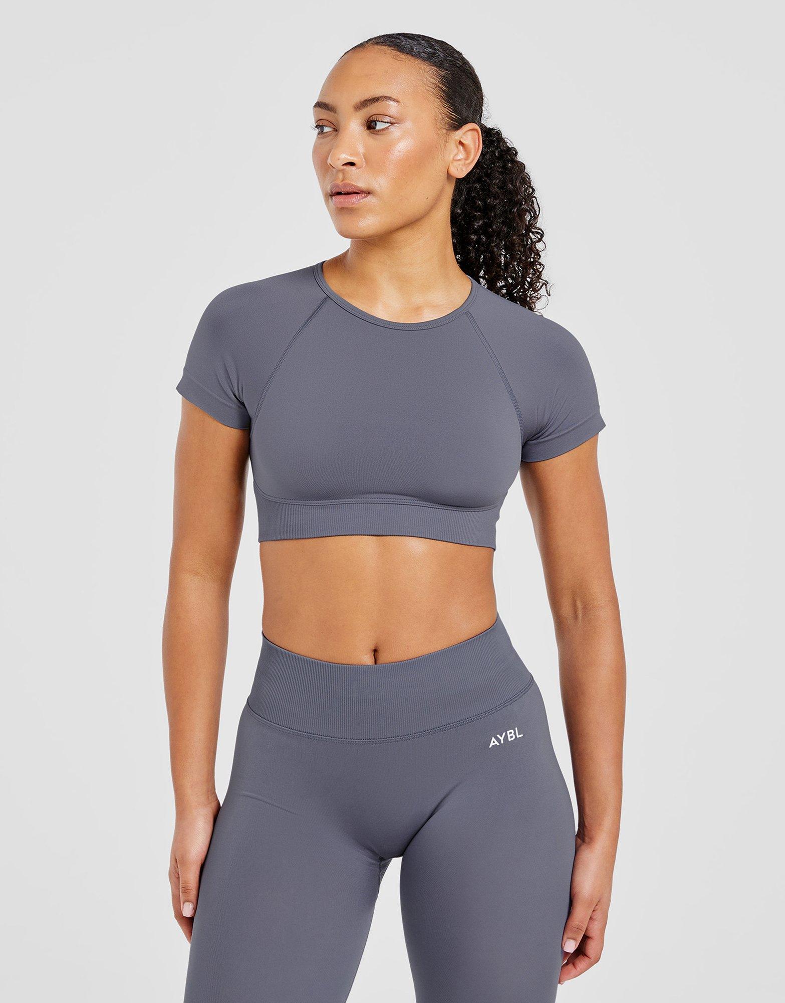 AYBL Crop Top Manches Courtes Adapt Seamless Femme