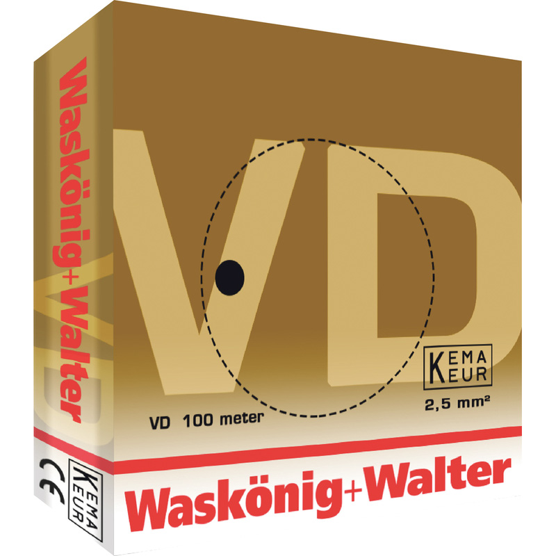 Waskonig VD H07 V-U 2,5mm bruin 100m