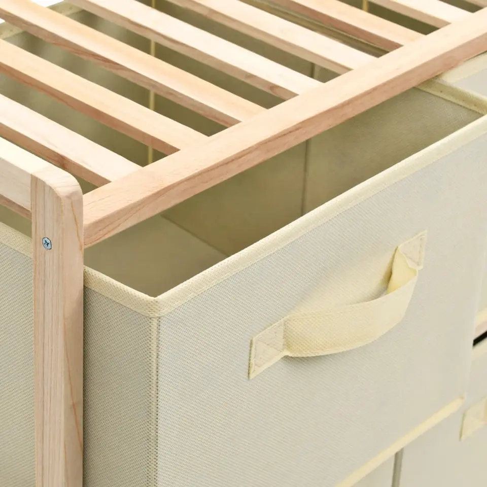 vidaXL - Opbergmeubel - Beige - Hout