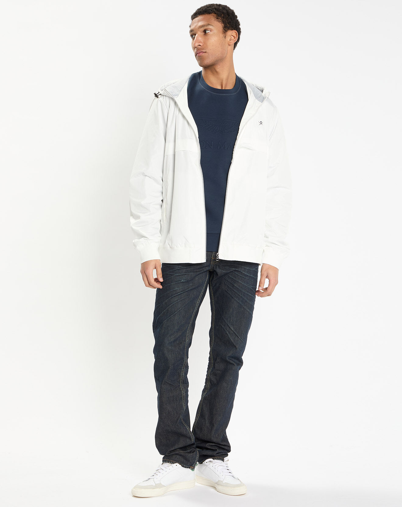 Hackett London Blouson à capuche Sport écru