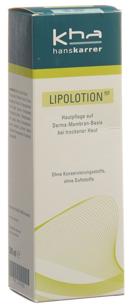 Hans Karrer Lipolotion Eco<br>200 ml, Tube, Lotion
