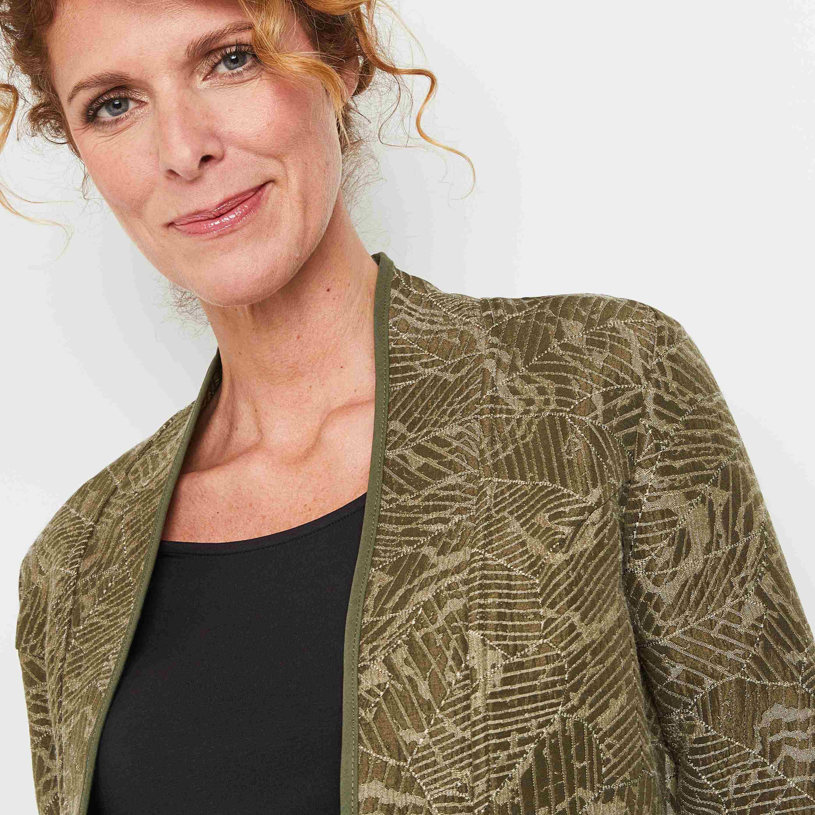 Veste jacquard femme - KAKI