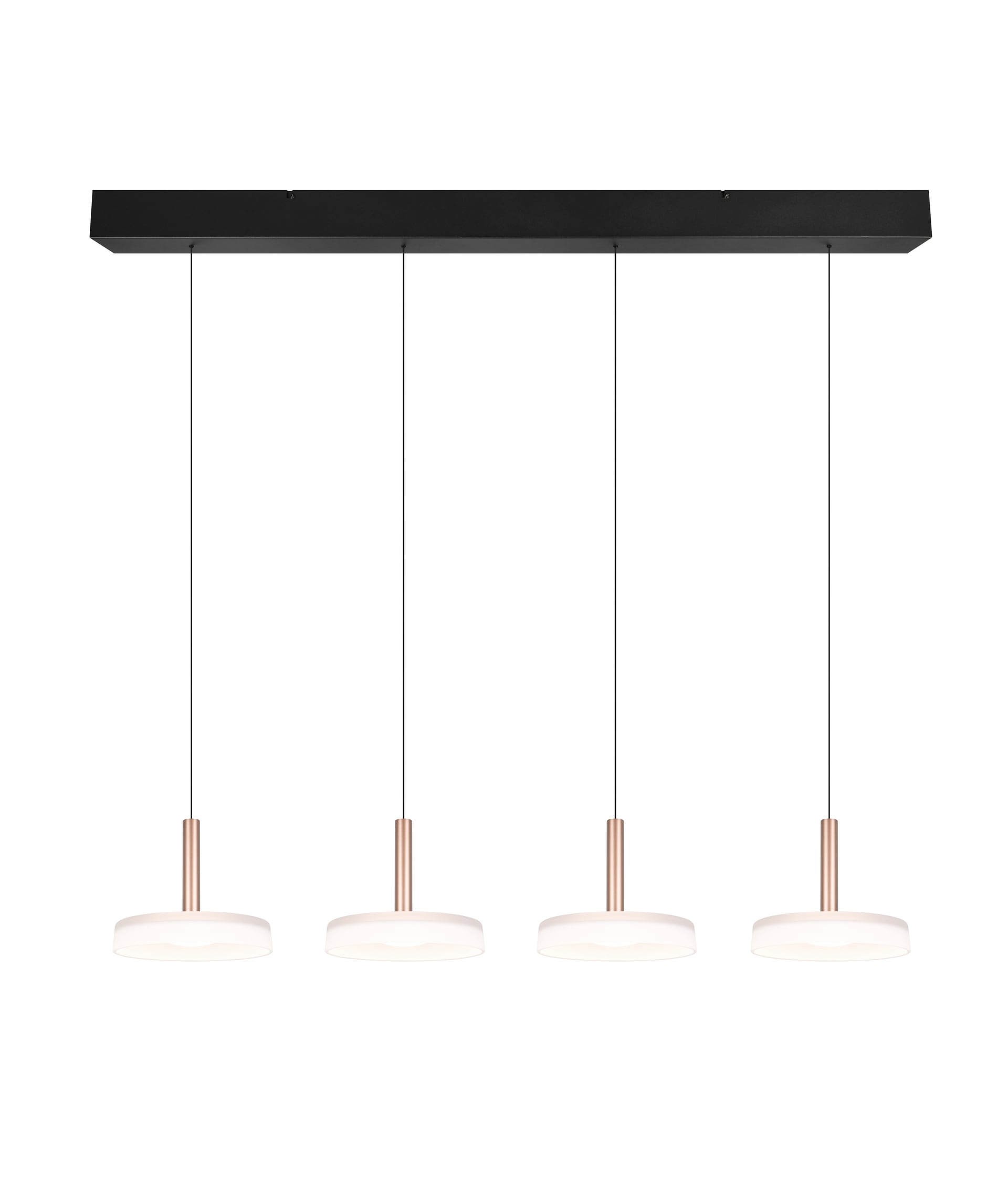 TRIO LED Balkenpendel CELESTE 4-flg coffee /weiß