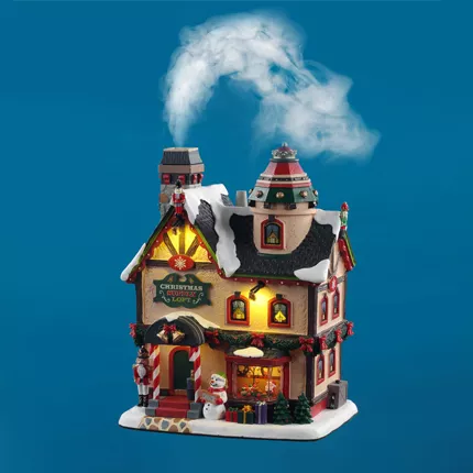 Village de Noël Lemax lumineux Grenier des Fournitures de Noël